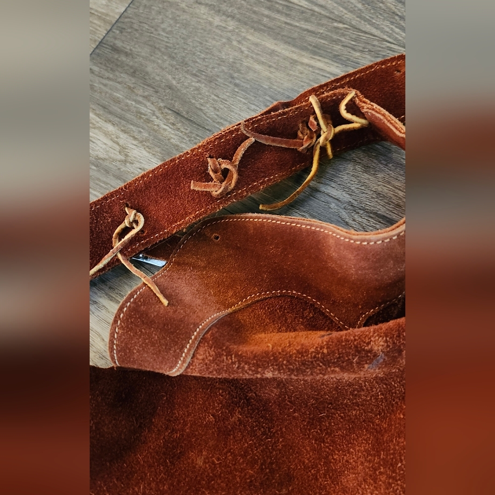 Brown Suede Chaps Leather Adjustable - Picture 15 of 17